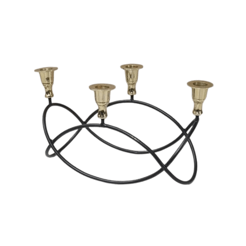 IRON & BRASS ADVENT CANDLE HOLDER